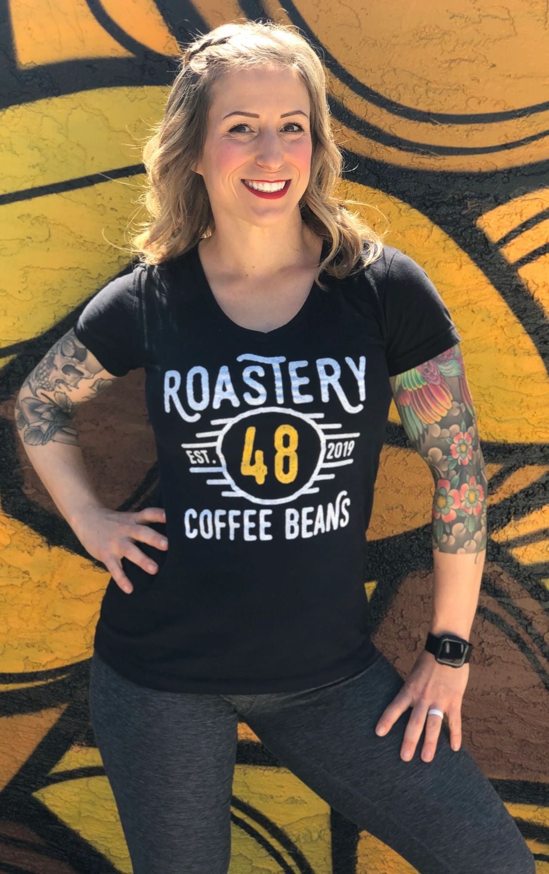 Women's Roastery 48 Logo Tee Black